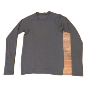 Lululemon Athletica Black Textured Long Sleeve Shirt Top Women's Size Unknown